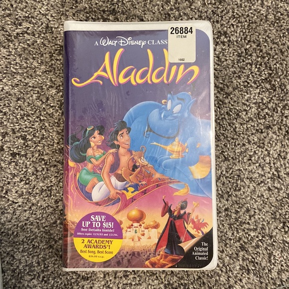 (4) Sealed NIB Disney VHS Lot Cinderella Masterpiece Snow White Aladdin - Picture 2 of 11